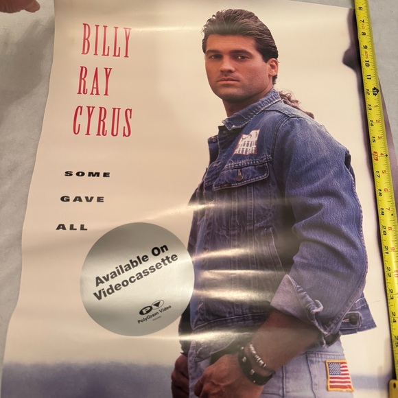 Mercury/Polygram Records Other - Billy Ray Cyrus 1992 Promo Poster Some Gave All‎ 18x24 Mercury PolyGram Video